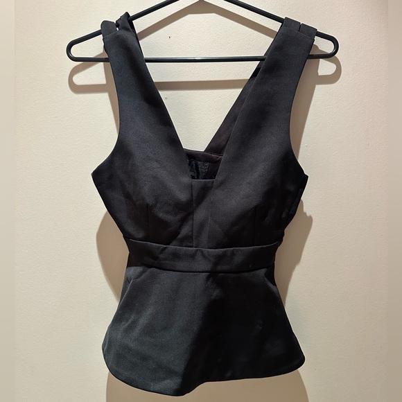 Black satin top - Picture 1 of 3